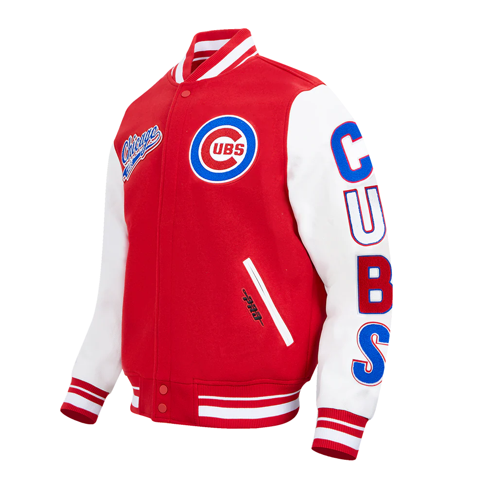 MLB CHICAGO CUBS SCRIPT TAIL MEN'S RIB WOOL VARSITY (RED/WHITE) - Image 2