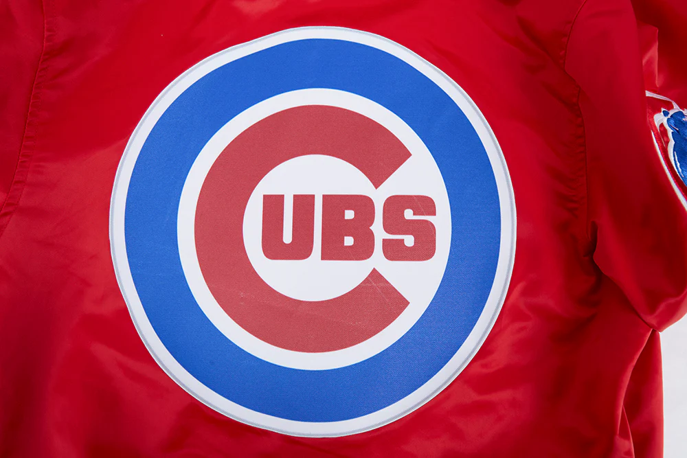MLB CHICAGO CUBS SCRIPT TAIL MEN'S SATIN JACKET (RED) - Image 6
