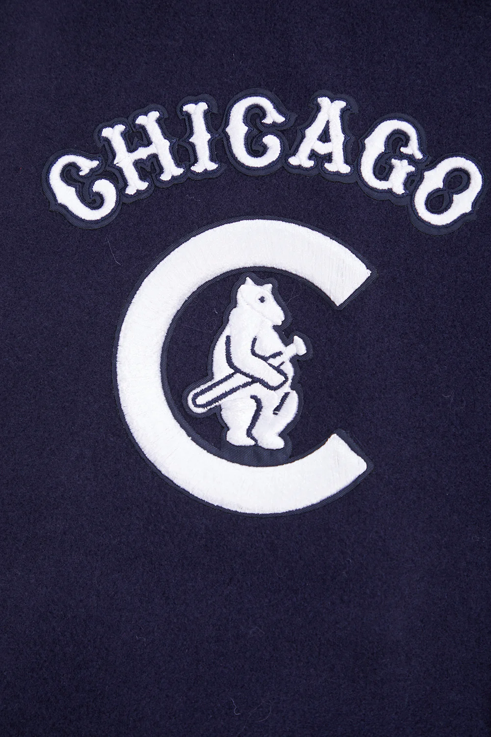 MLB CHICAGO CUBS RETRO CLASSIC MEN'S RIB WOOL VARSITY JACKET (MIDNIGHT NAVY/WHITE) - Image 6
