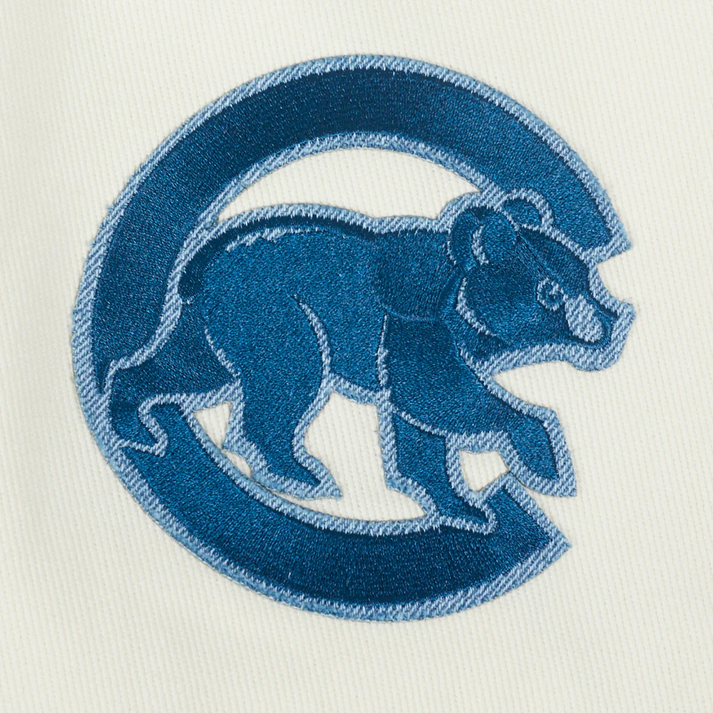 MLB CHICAGO CUBS VARSITY BLUES MEN'S DENIM VARSITY JACKET (DENIM/LINEN) - Image 7