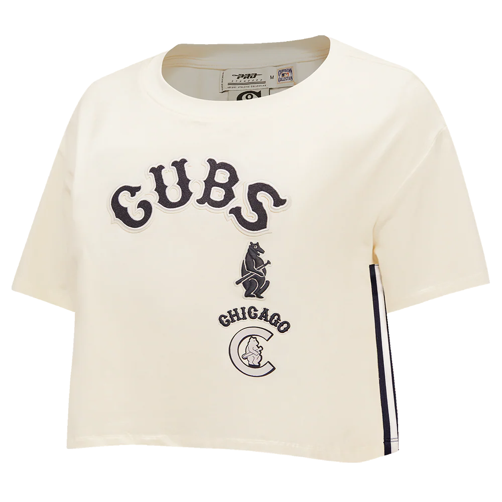MLB CHICAGO CUBS RETRO CLASSIC WOMEN'S BOXY TOP (EGGSHELL) - Image 2