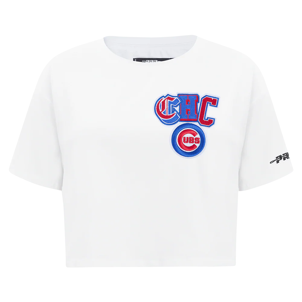MLB CHICAGO CUBS CITY RANSOM WOMEN'S SJ BOXY TEE (WHITE)