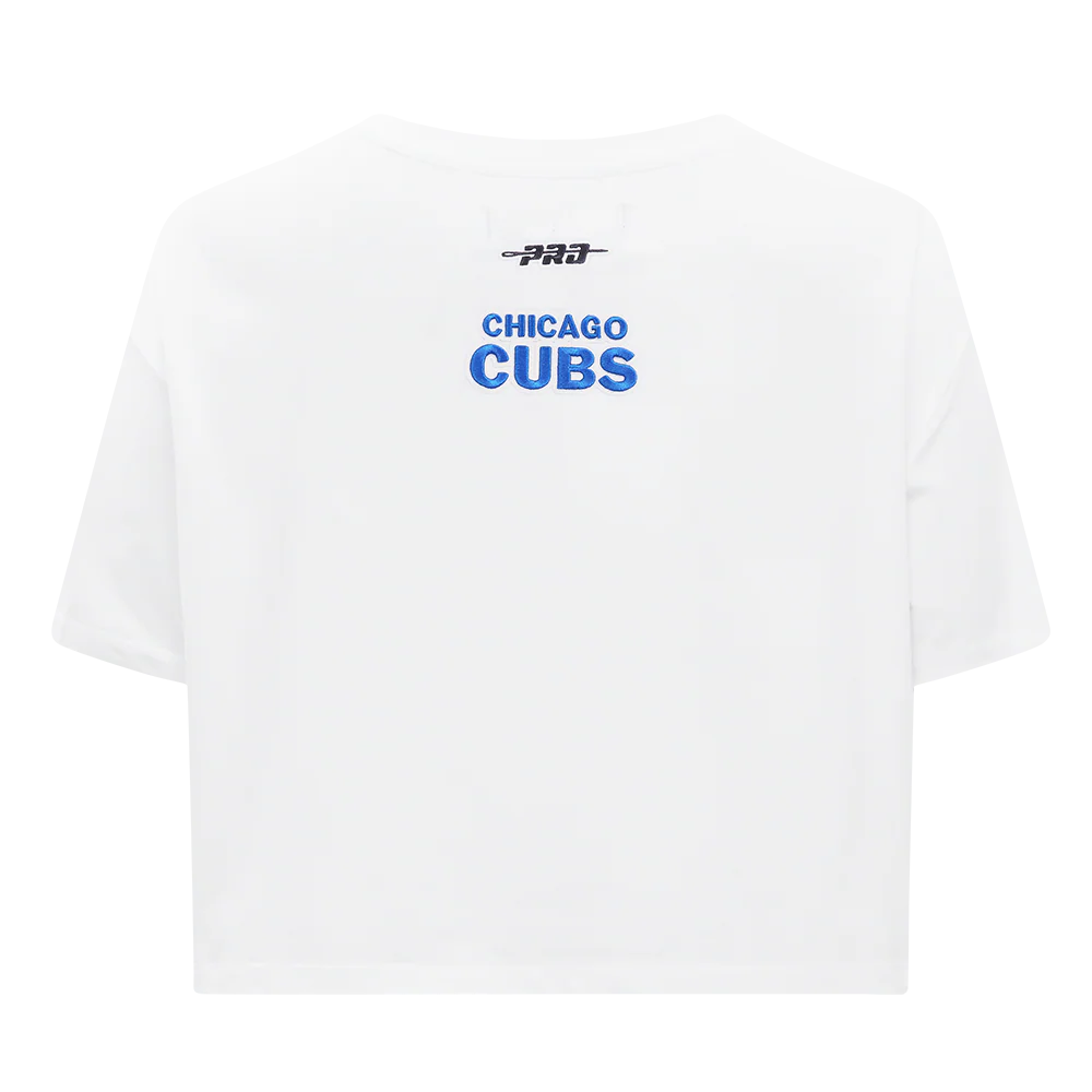 MLB CHICAGO CUBS CITY RANSOM WOMEN'S SJ BOXY TEE (WHITE) - Image 3