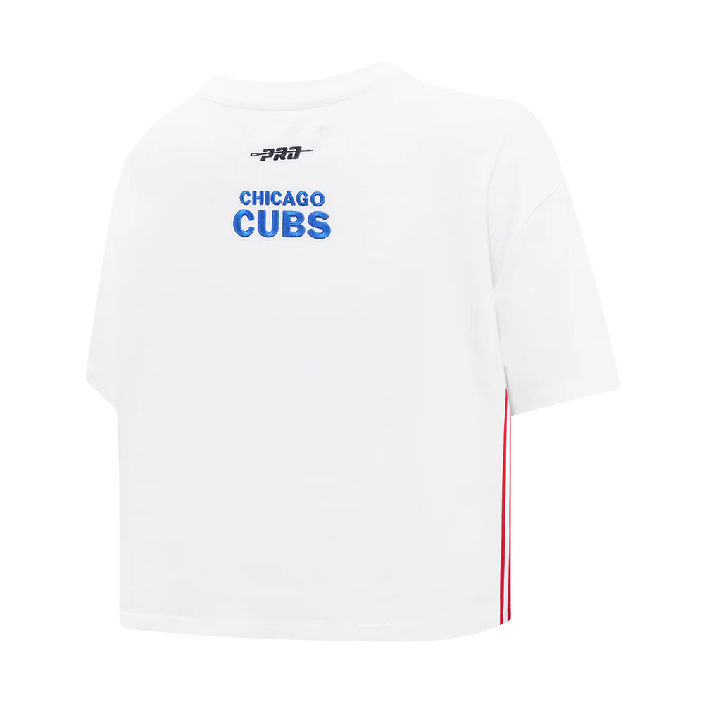 MLB CHICAGO CUBS CITY RANSOM WOMEN'S SJ BOXY TEE (WHITE) - Image 4