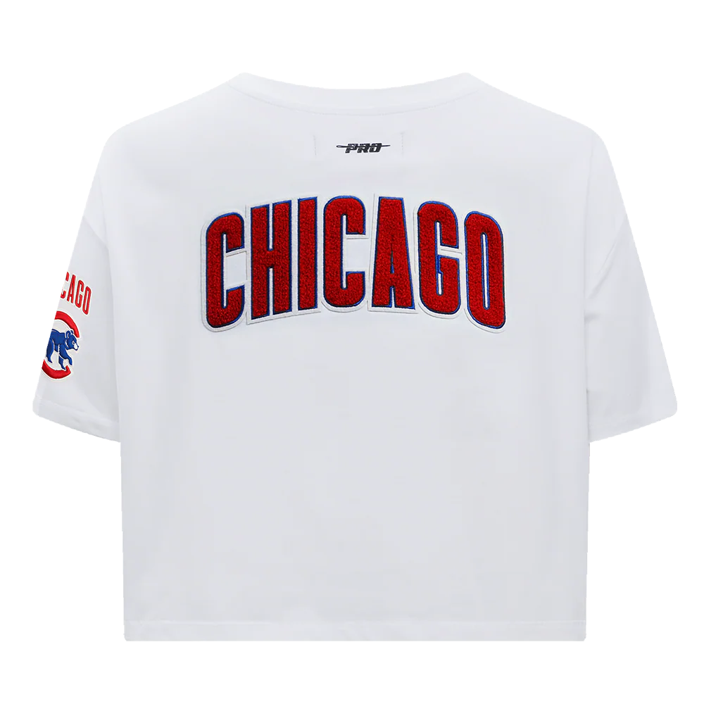 MLB CHICAGO CUBS CLASSIC WOMEN'S BOXY TOP (WHITE) - Image 3