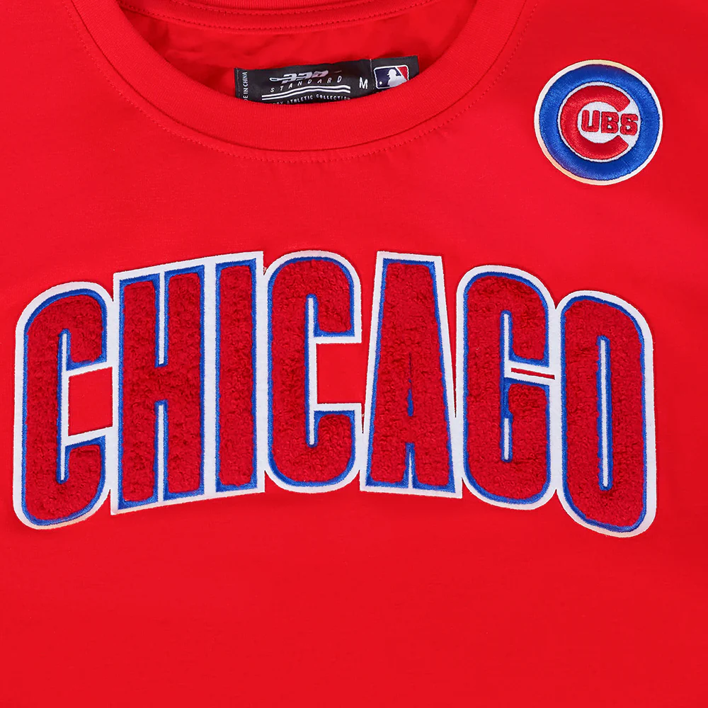 MLB CHICAGO CUBS CLASSIC SHORT SLEEVE WOMEN'S SLIM FIT TOP (RED) - Image 5
