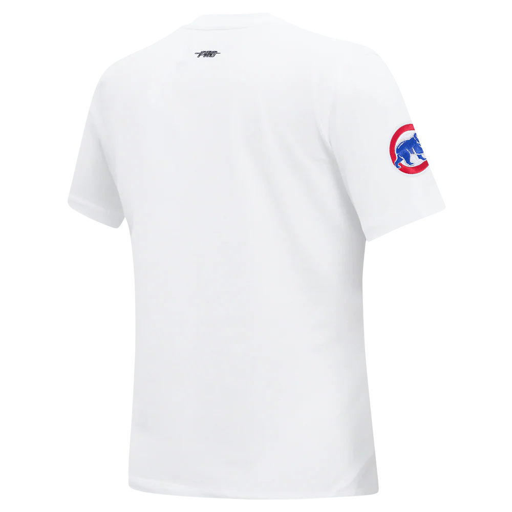 MLB CHICAGO CUBS CLASSIC SHORT SLEEVE WOMEN'S SLIM FIT TOP (WHITE) - Image 4