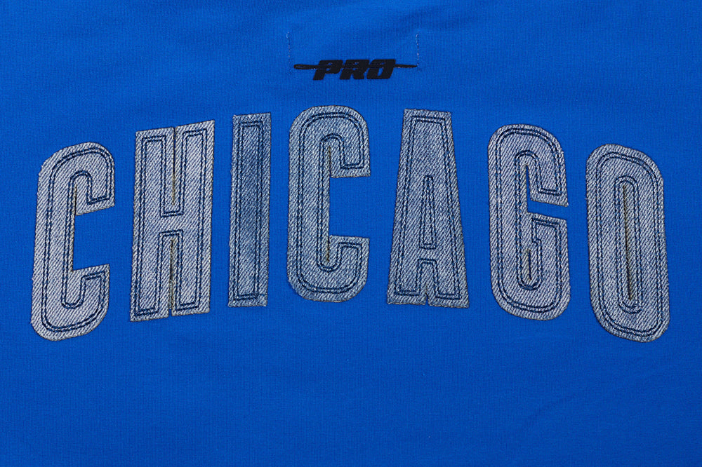 MLB CHICAGO CUBS VARSITY BLUES WOMEN'S BOXY TOP (ROYAL BLUE) - Image 5