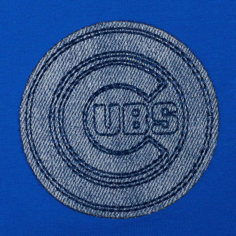 MLB CHICAGO CUBS VARSITY BLUES WOMEN'S BOXY TOP (ROYAL BLUE) - Image 7