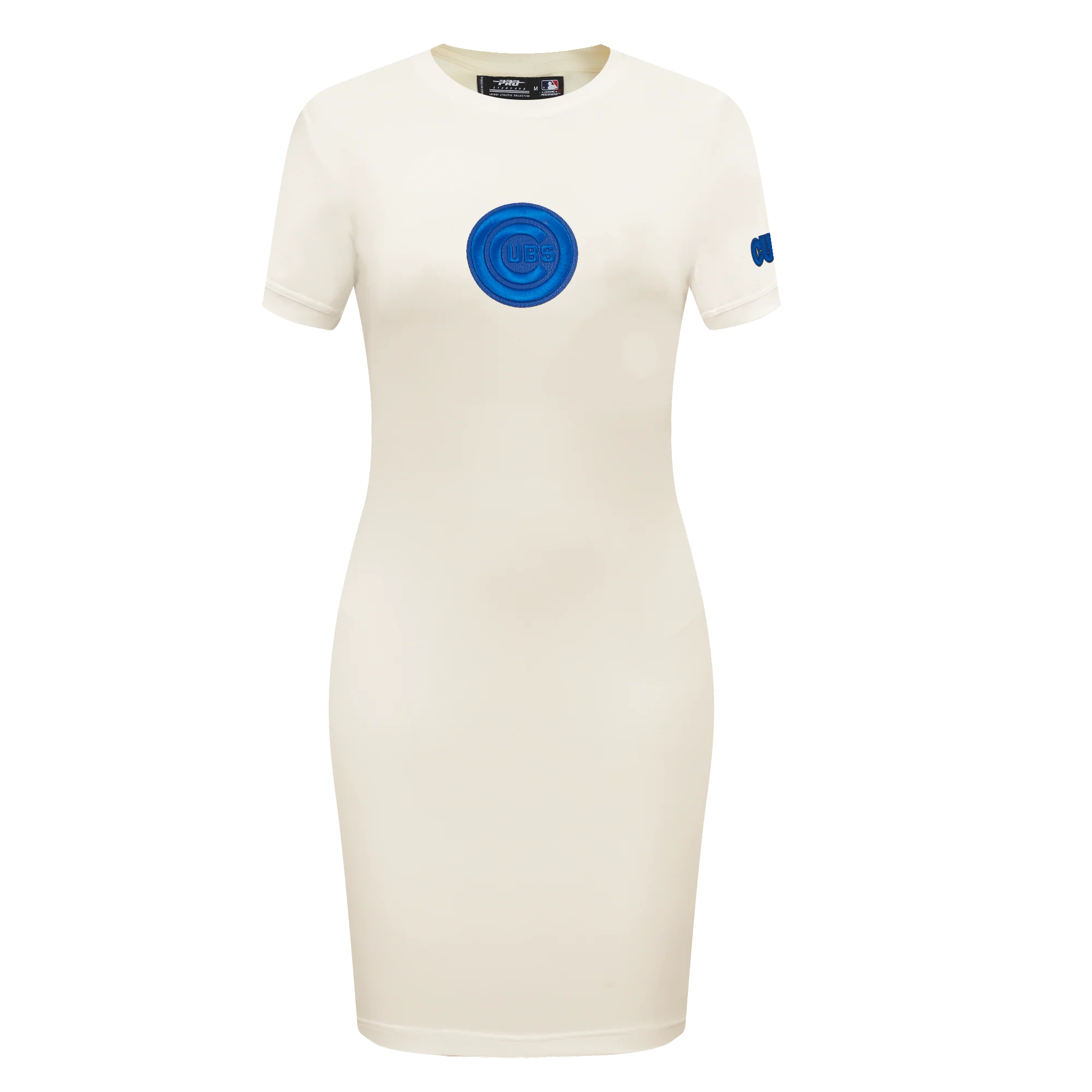 MLB CHICAGO CUBS TRIPLE TONAL BODYCON WOMEN'S DRESS (EGGSHELL)