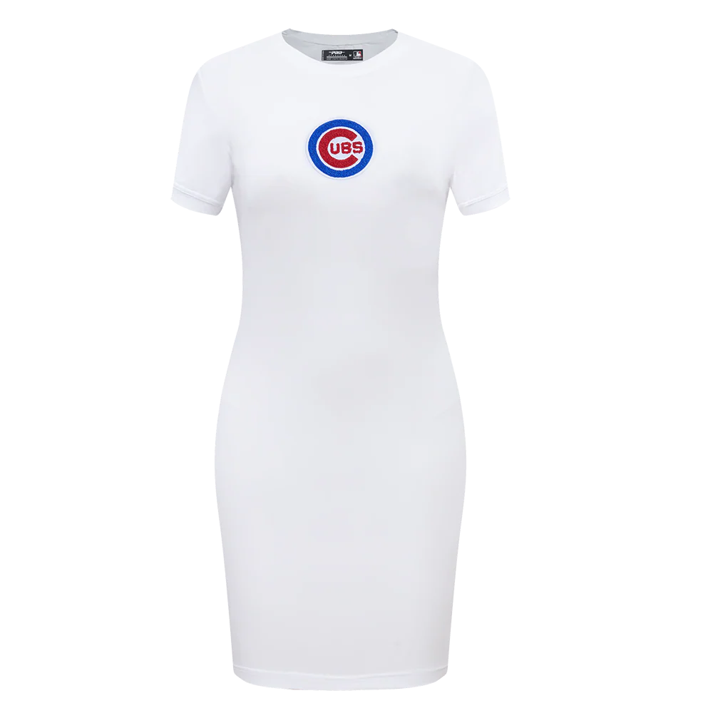 MLB CHICAGO CUBS CLASSIC WOMEN'S BODYCON DRESS (WHITE)