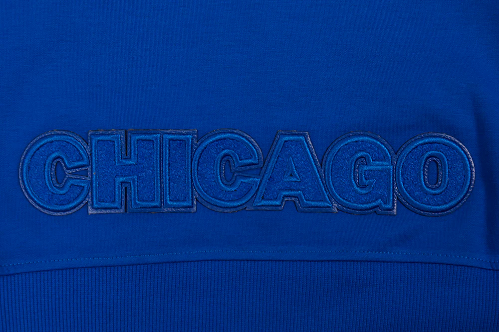 MLB CHICAGO CUBS TRIPLE TONAL WOMEN'S DOUBLE KNIT FULL ZIP HOODIE (ROYAL BLUE) - Image 7