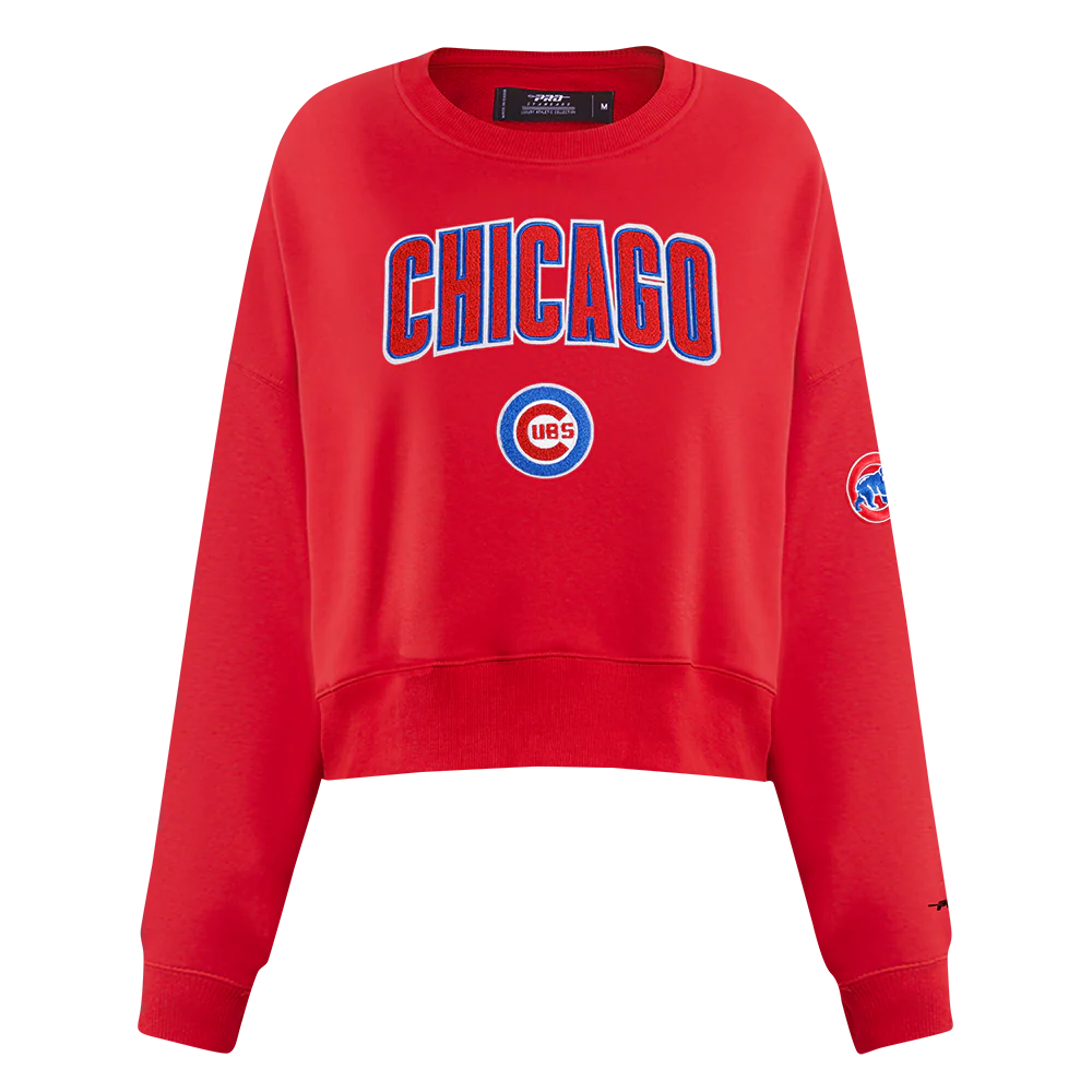 MLB CHICAGO CUBS CLASSIC WOMEN'S CREWNECK (RED)