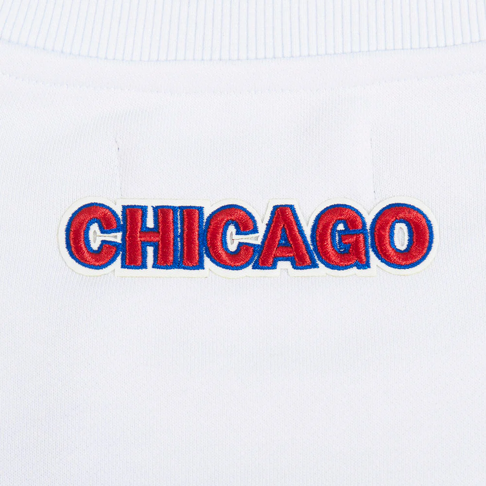 MLB CHICAGO CUBS CLASSIC WOMEN'S CREWNECK (WHITE) - Image 7