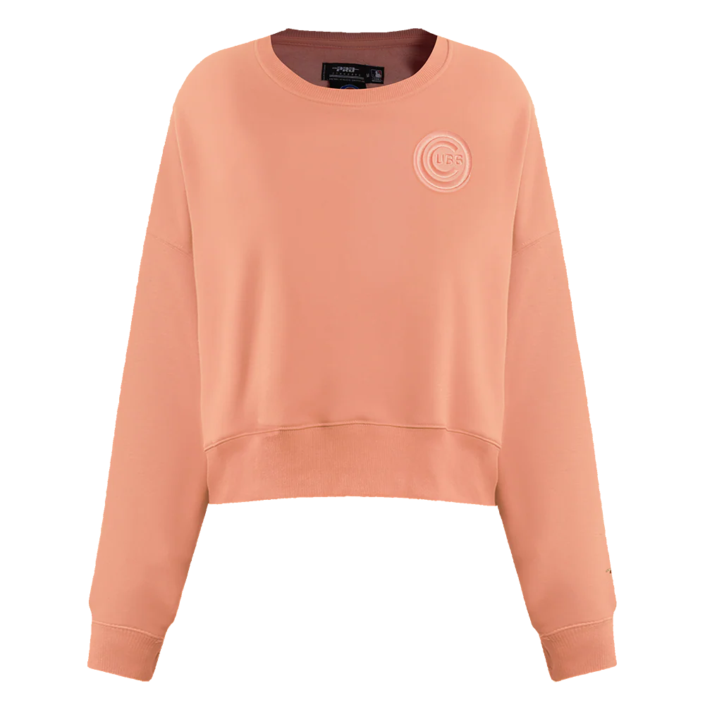 MLB CHICAGO CUBS NEUTRAL FLEECE CREWNECK (GUAVA)