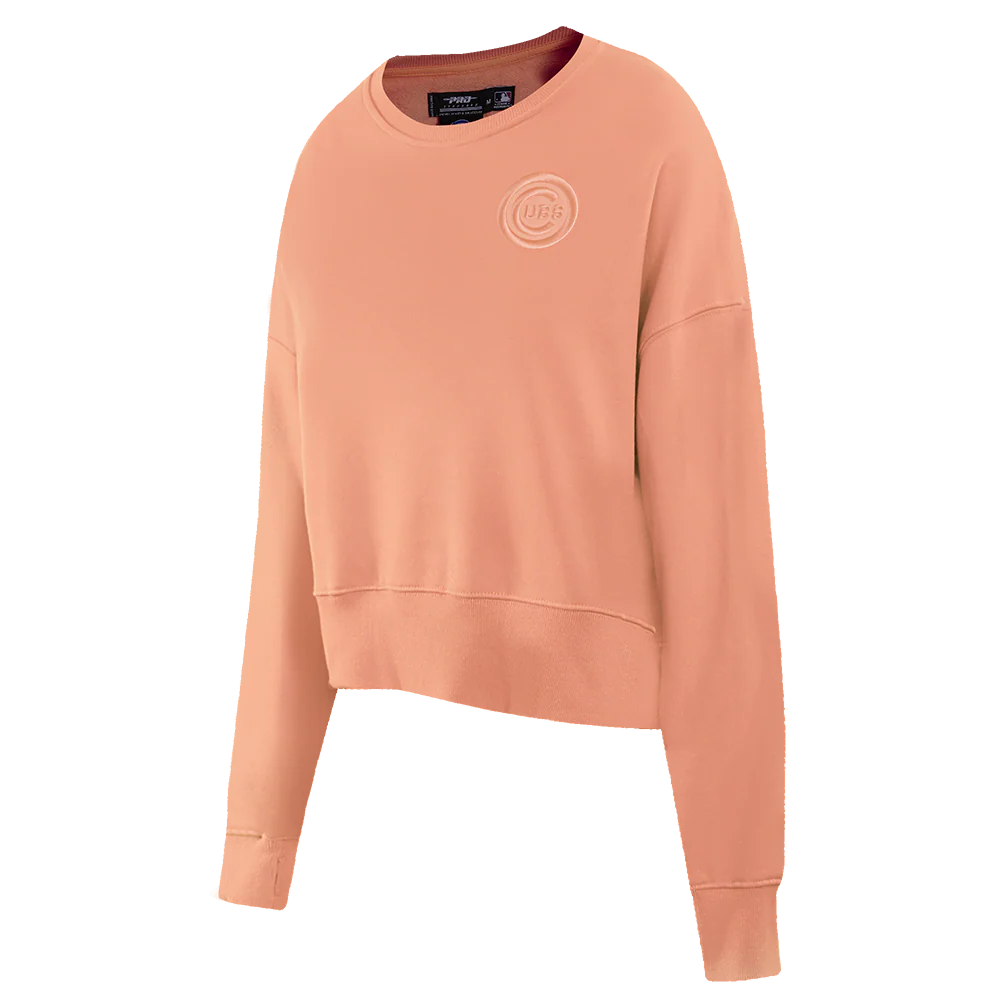 MLB CHICAGO CUBS NEUTRAL FLEECE CREWNECK (GUAVA) - Image 2