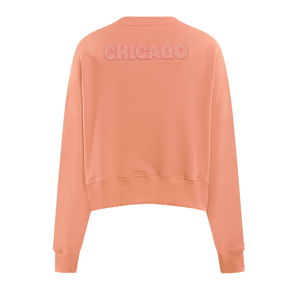 MLB CHICAGO CUBS NEUTRAL FLEECE CREWNECK (GUAVA) - Image 3