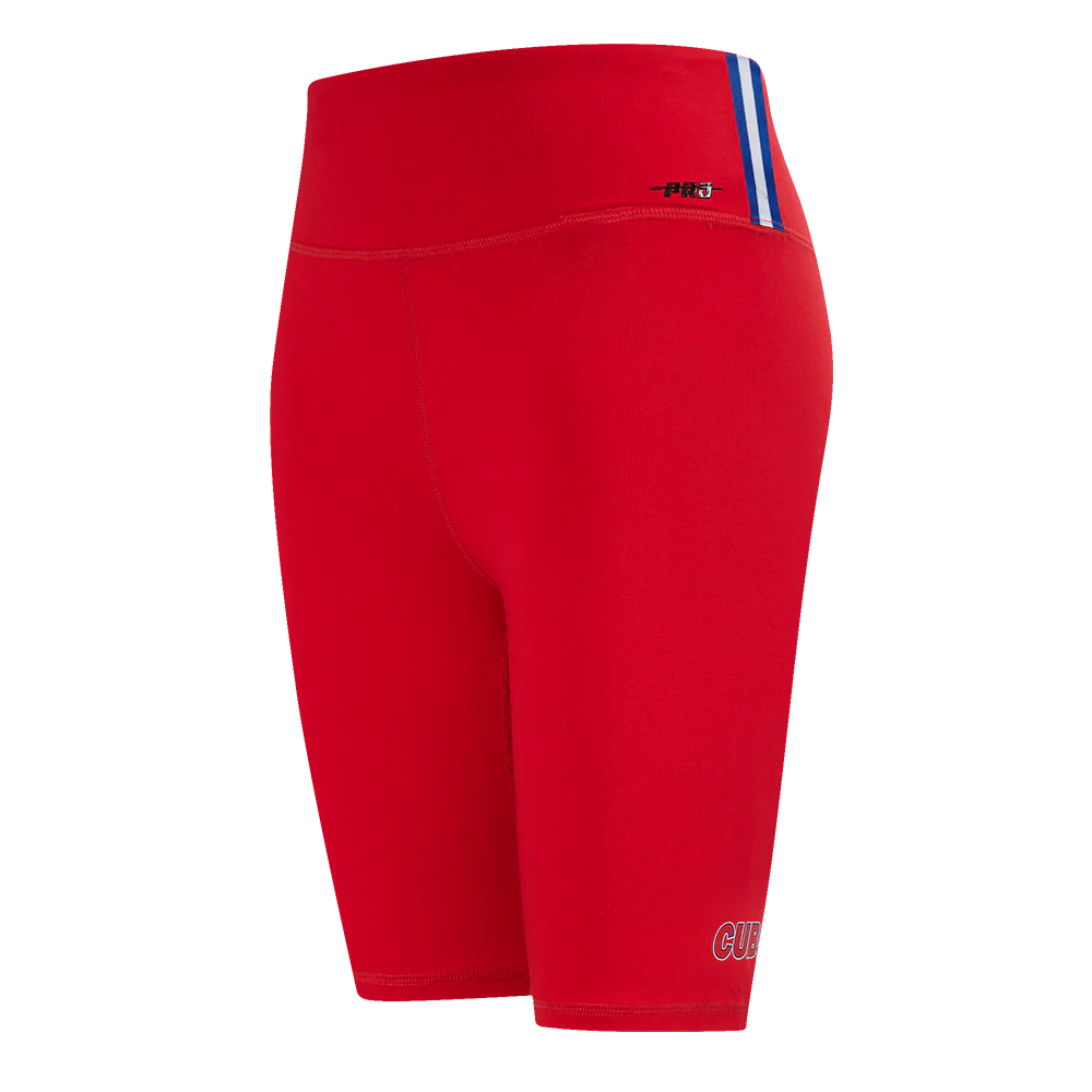 MLB CHICAGO CUBS CLASSIC WOMEN'S COTTON BIKE SHORT (RED)
