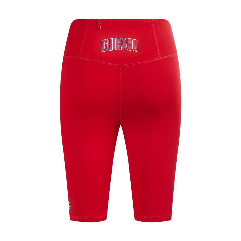 MLB CHICAGO CUBS CLASSIC WOMEN'S COTTON BIKE SHORT (RED) - Image 4