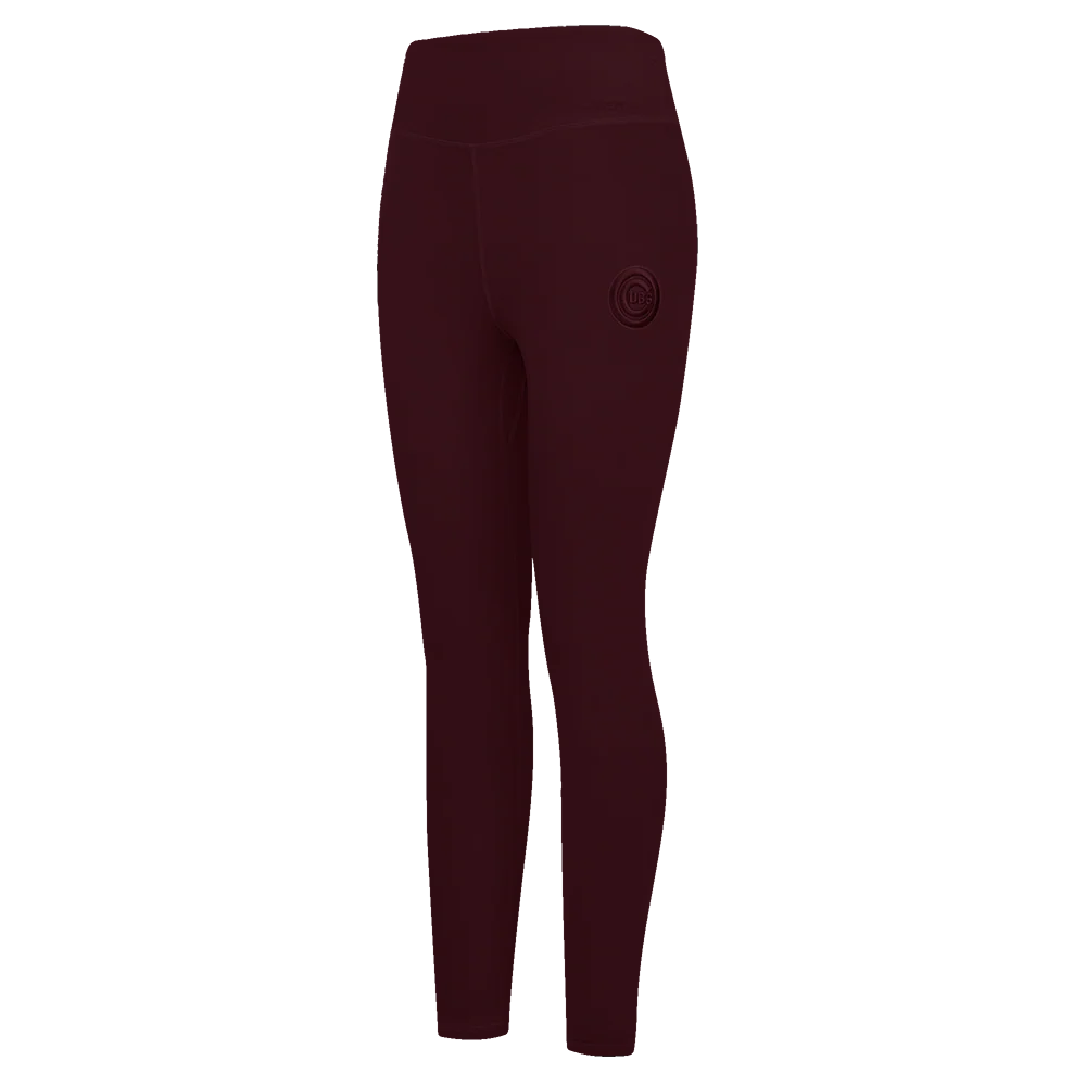 MLB CHICAGO CUBS NEUTRAL HIGH WAIST JERSEY LEGGING (WINE)