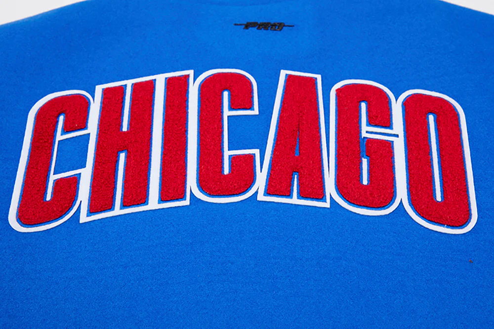 MLB CHICAGO CUBS CLASSIC WOMEN'S WOOL VARSITY JACKET (ROYAL BLUE/WHITE) - Image 8