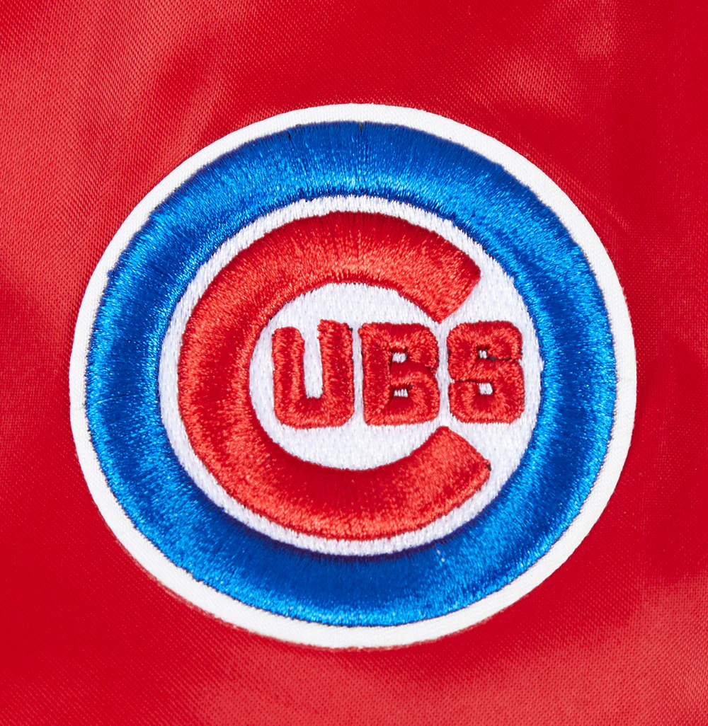 MLB CHICAGO CUBS SCRIPT TAIL WOMEN'S SATIN JACKET (RED) - Image 7