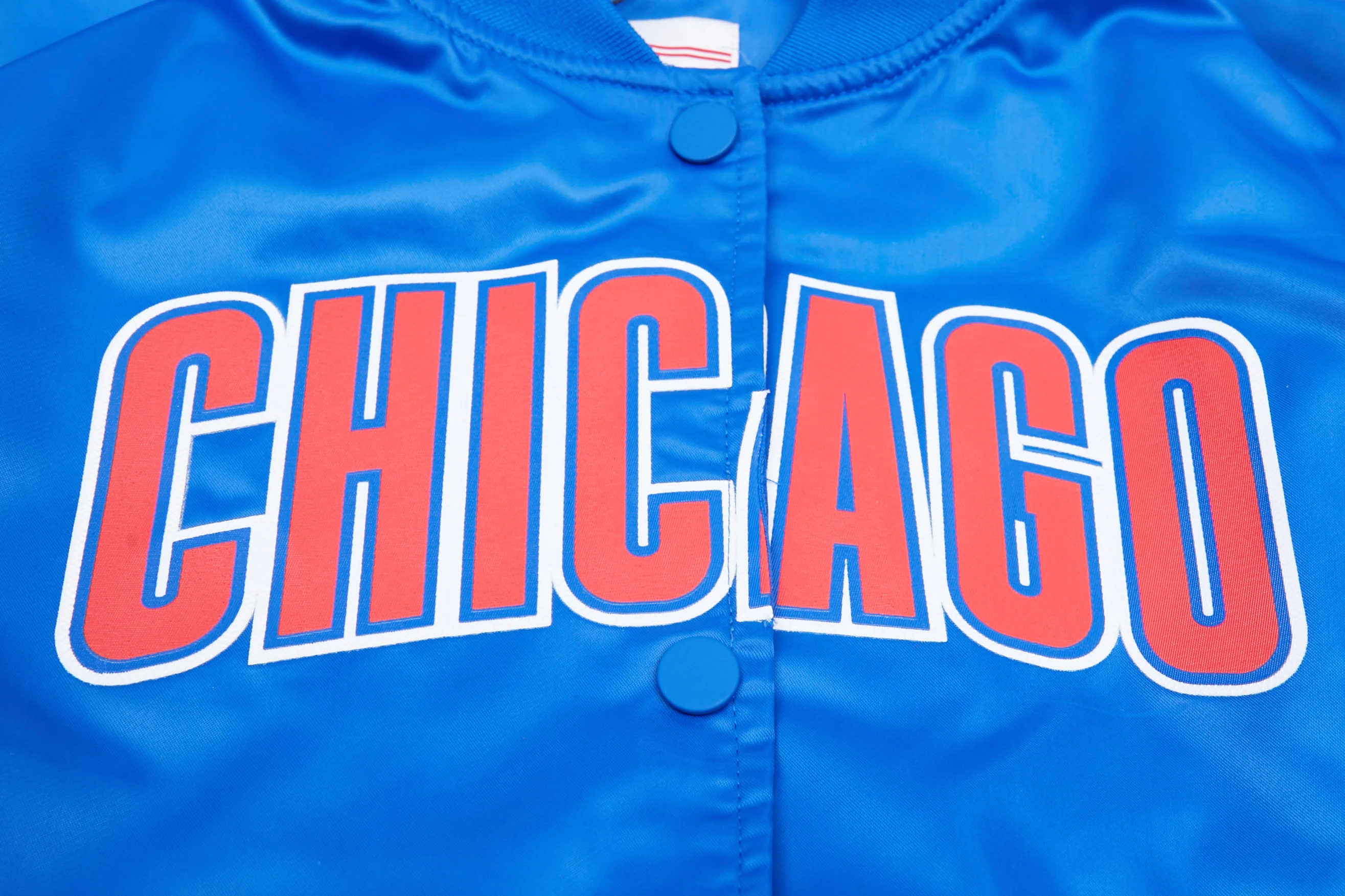 MLB CHICAGO CUBS CLASSIC WOMEN'S SATIN JACKET (ROYAL BLUE) - Image 5