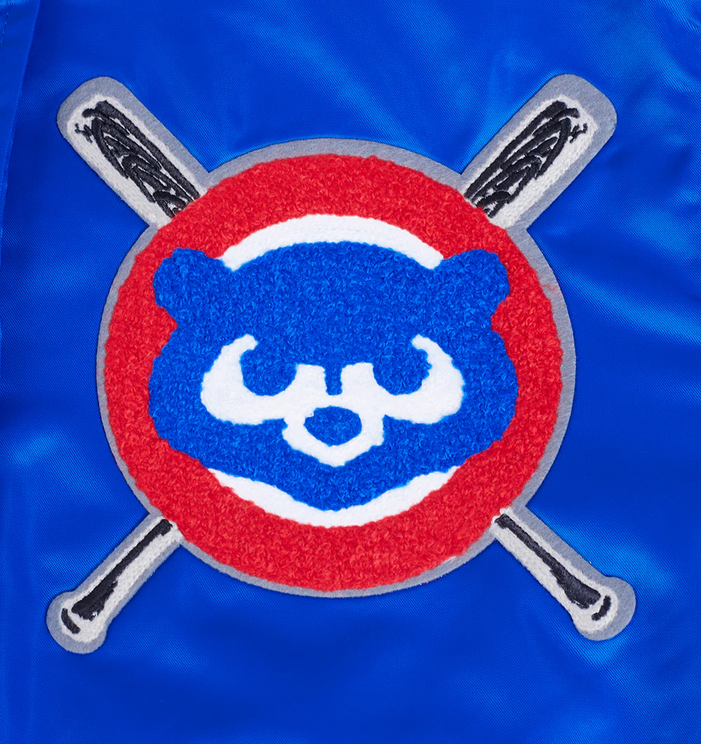 MLB CHICAGO CUBS MASHUP WOMEN'S SATIN JACKET (ROYAL BLUE/RED) - Image 6