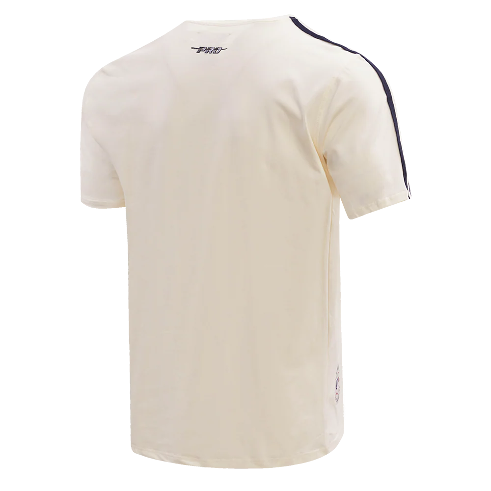 MLB CLEVELAND GUARDIANS RETRO CLASSIC MEN'S STRIPED TOP (EGGSHELL/ MIDNIGHT NAVY) - Image 3