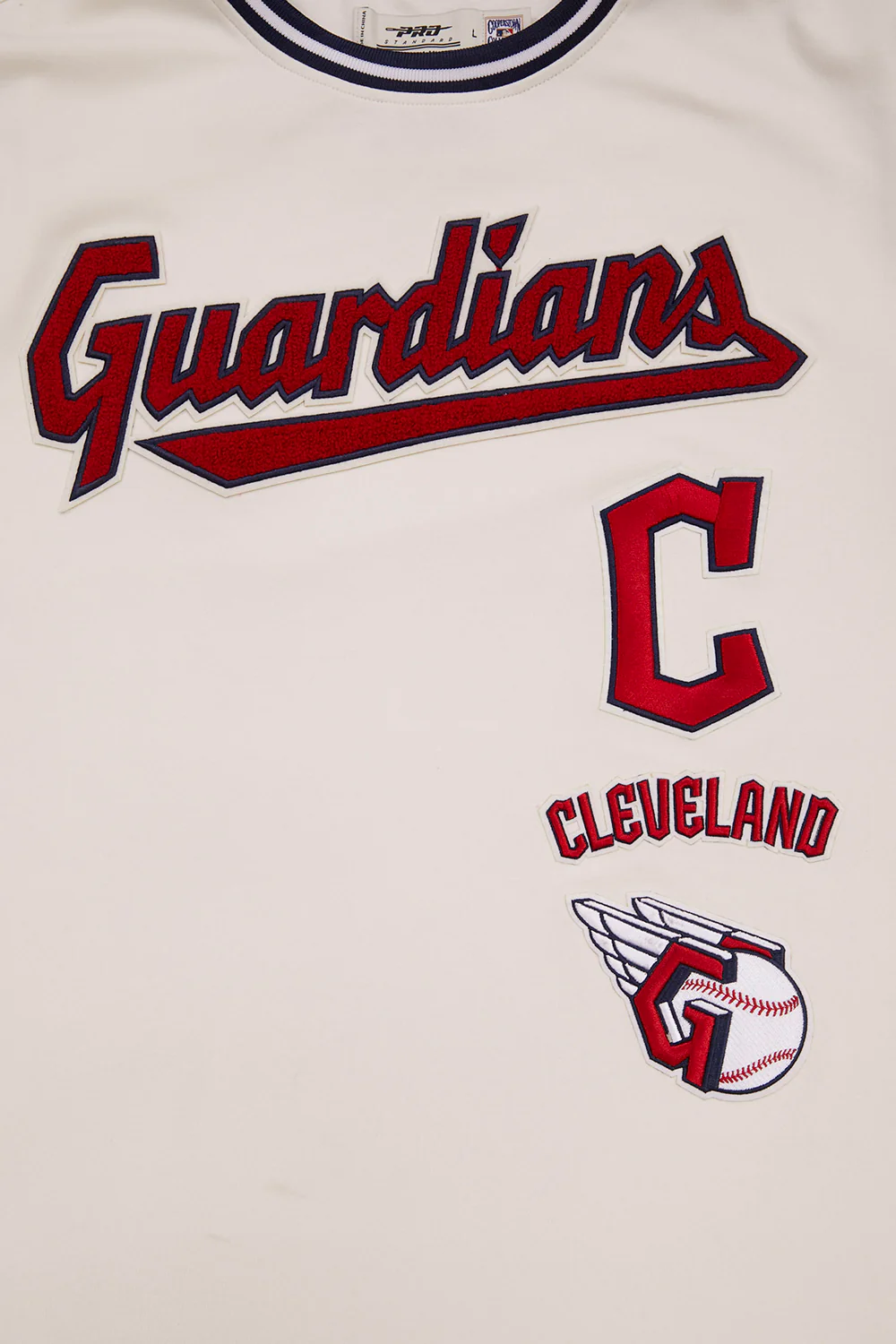 MLB CLEVELAND GUARDIANS RETRO CLASSIC MEN'S TOP (EGGSHELL/ MIDNIGHT NAVY) - Image 5