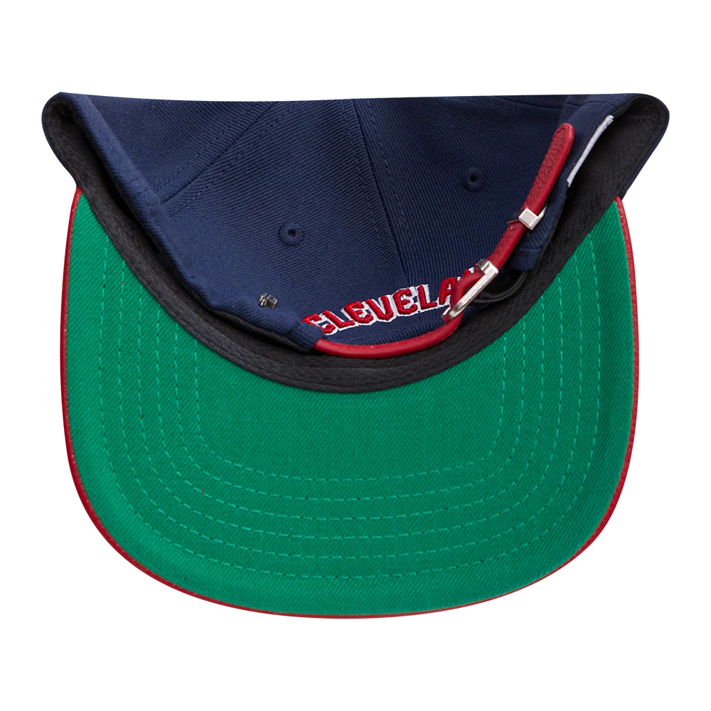 MLB CLEVELAND GUARDIANS RETRO CLASSIC UNISEXS 6 PANEL STRAPBACK (MIDNIGHT NAVY/RED) - Image 7