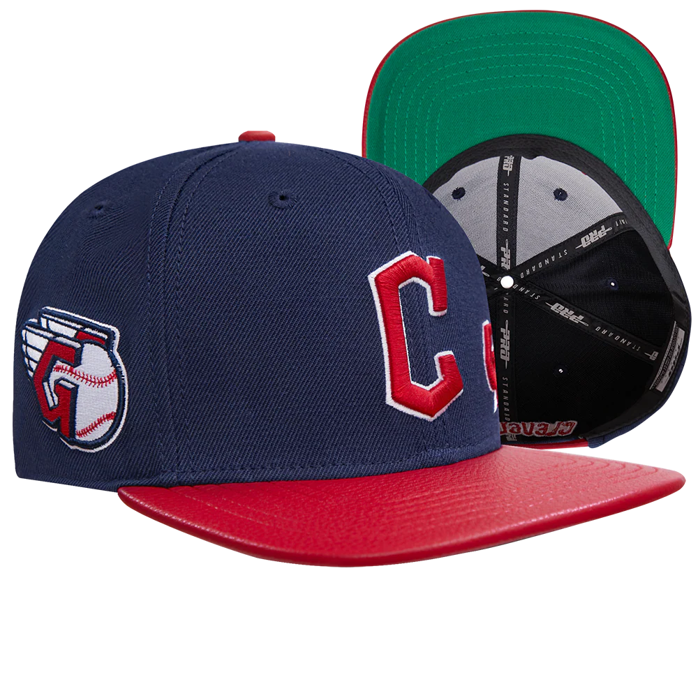MLB CLEVELAND GUARDIANS RETRO CLASSIC UNISEXS 6 PANEL STRAPBACK (MIDNIGHT NAVY/RED) - Image 8