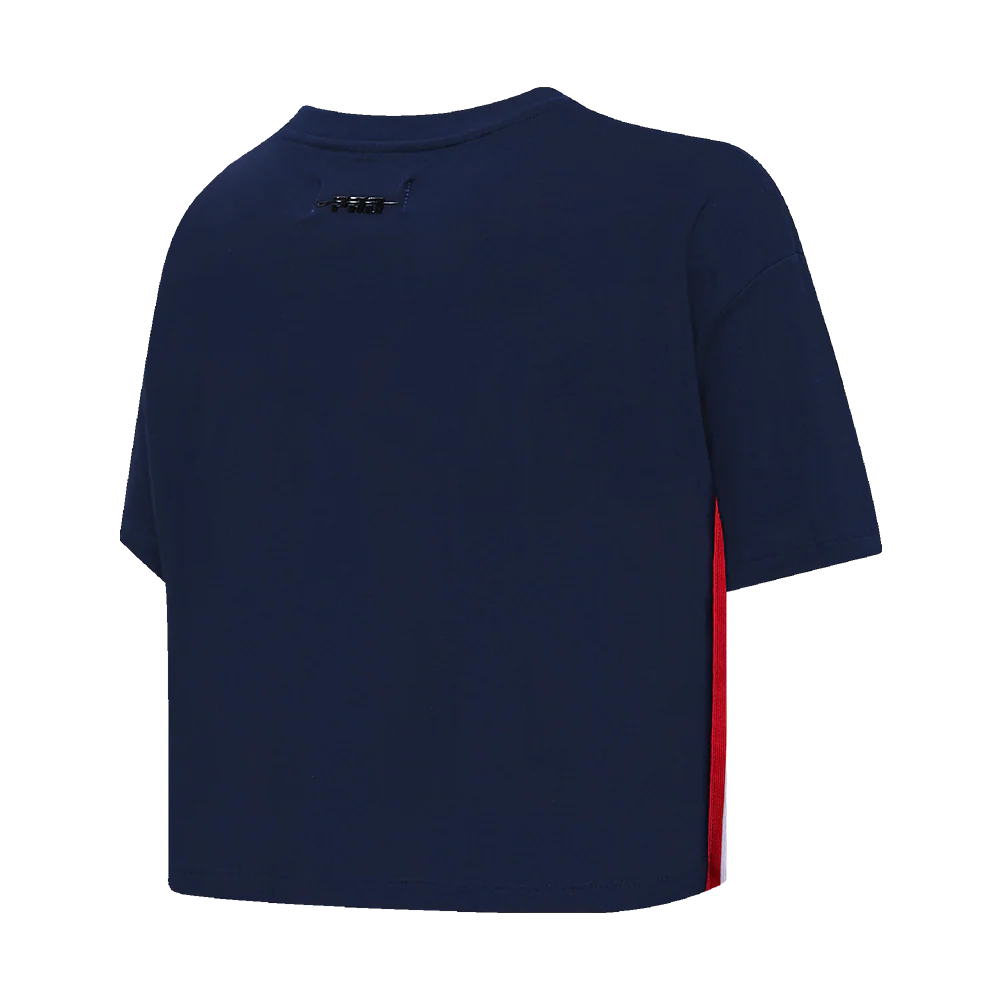 MLB CLEVELAND GUARDIANS RETRO CLASSIC WOMEN'S BOXY TOP (MIDNIGHT NAVY) - Image 4