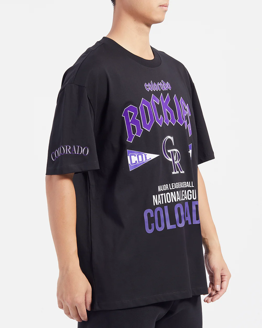 MLB COLORADO ROCKIES CITY TOUR CJ DROP SHOULDER TEE (BLACK) - Image 3