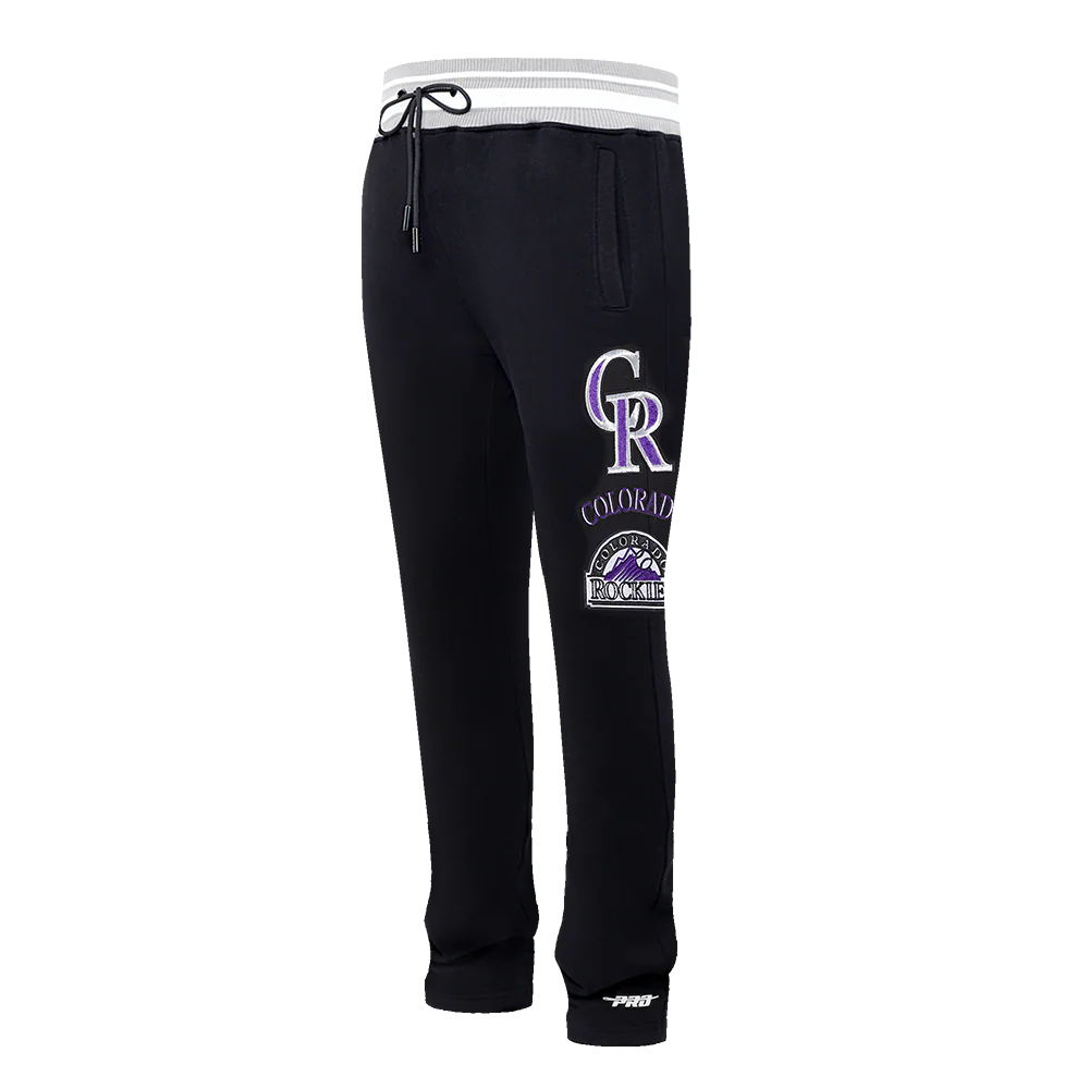 MLB COLORADO ROCKIES RETRO CLASSIC MEN'S SWEATPANT (BLACK/GRAY)