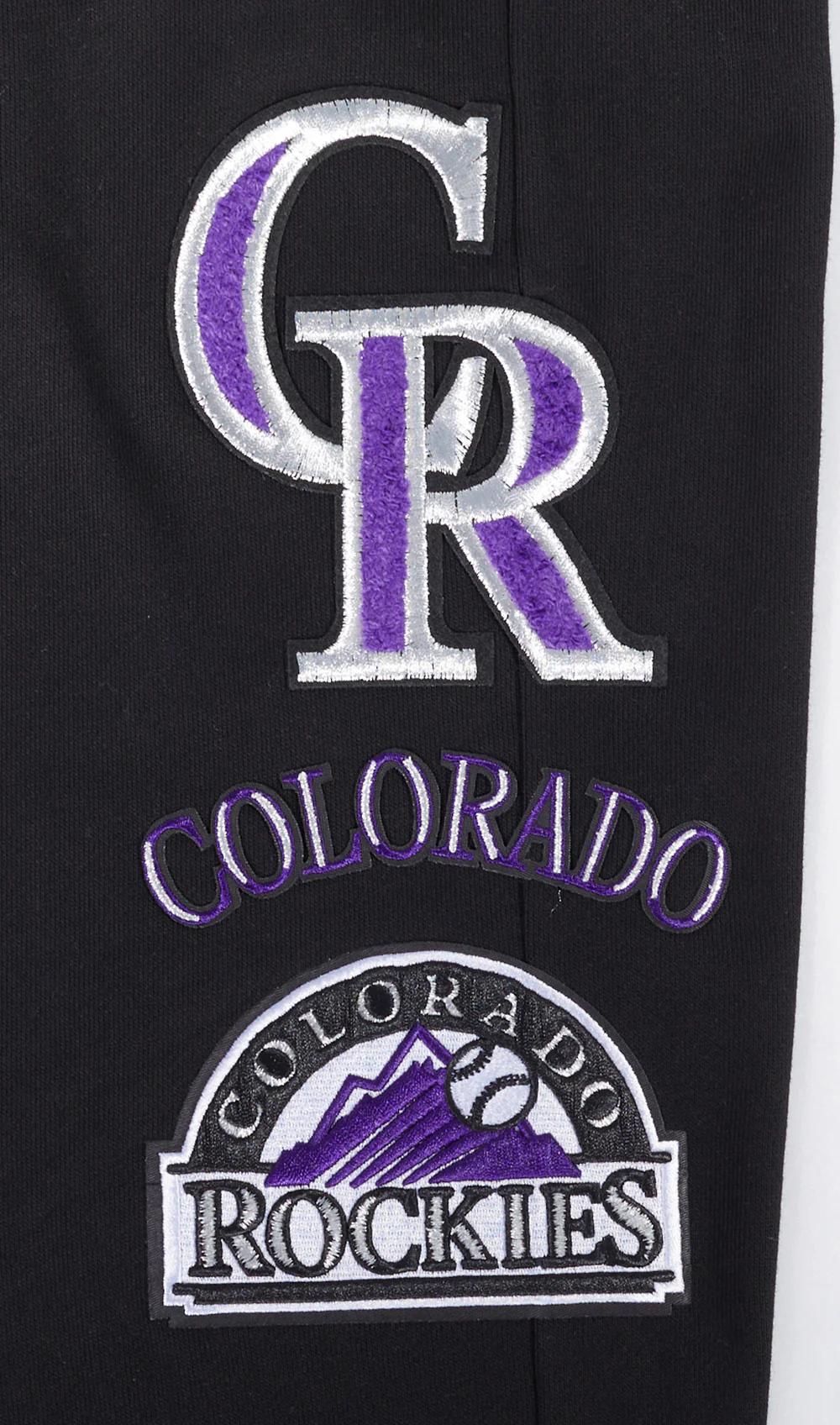 MLB COLORADO ROCKIES RETRO CLASSIC MEN'S SWEATPANT (BLACK/GRAY) - Image 5