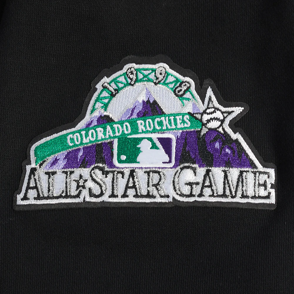MLB COLORADO ROCKIES RETRO CLASSIC MEN'S PULLOVER HOODIE (BLACK/GRAY) - Image 5