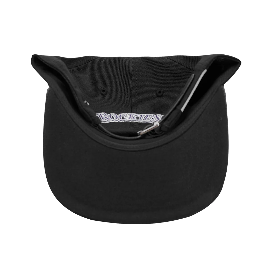 MLB COLORADO ROCKIES SCRIPT TAIL WOOL STRAPBACK (BLACK) - Image 4