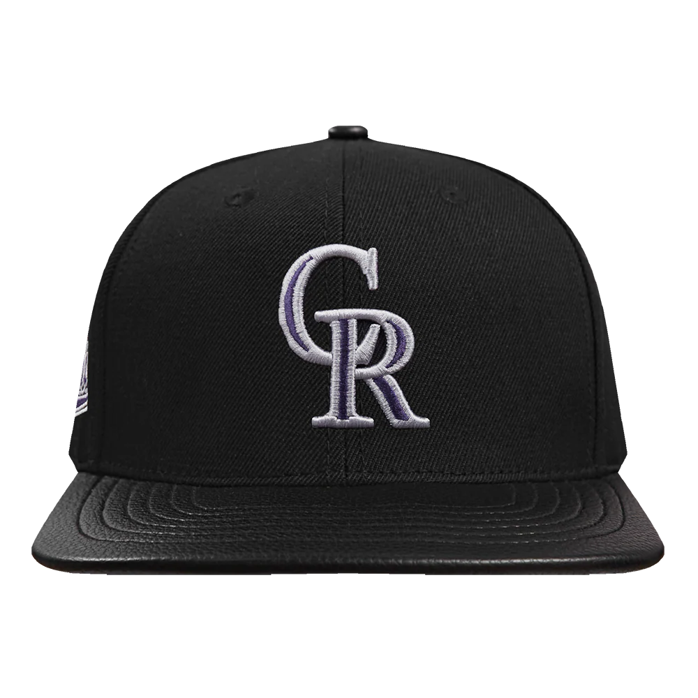 MLB COLORADO ROCKIES SCRIPT TAIL WOOL STRAPBACK (BLACK) - Image 9