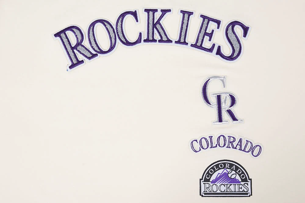 MLB COLORADO ROCKIES RETRO CLASSIC WOMEN'S BOXY TOP (EGGSHELL) - Image 5