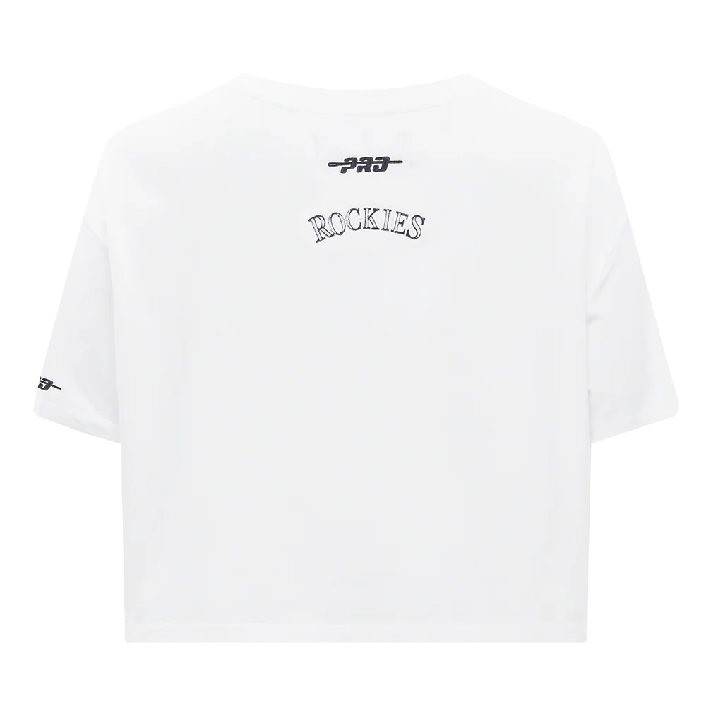 MLB COLORADO ROCKIES CITY RANSOM WOMEN'S SJ BOXY TEE (WHITE) - Image 3