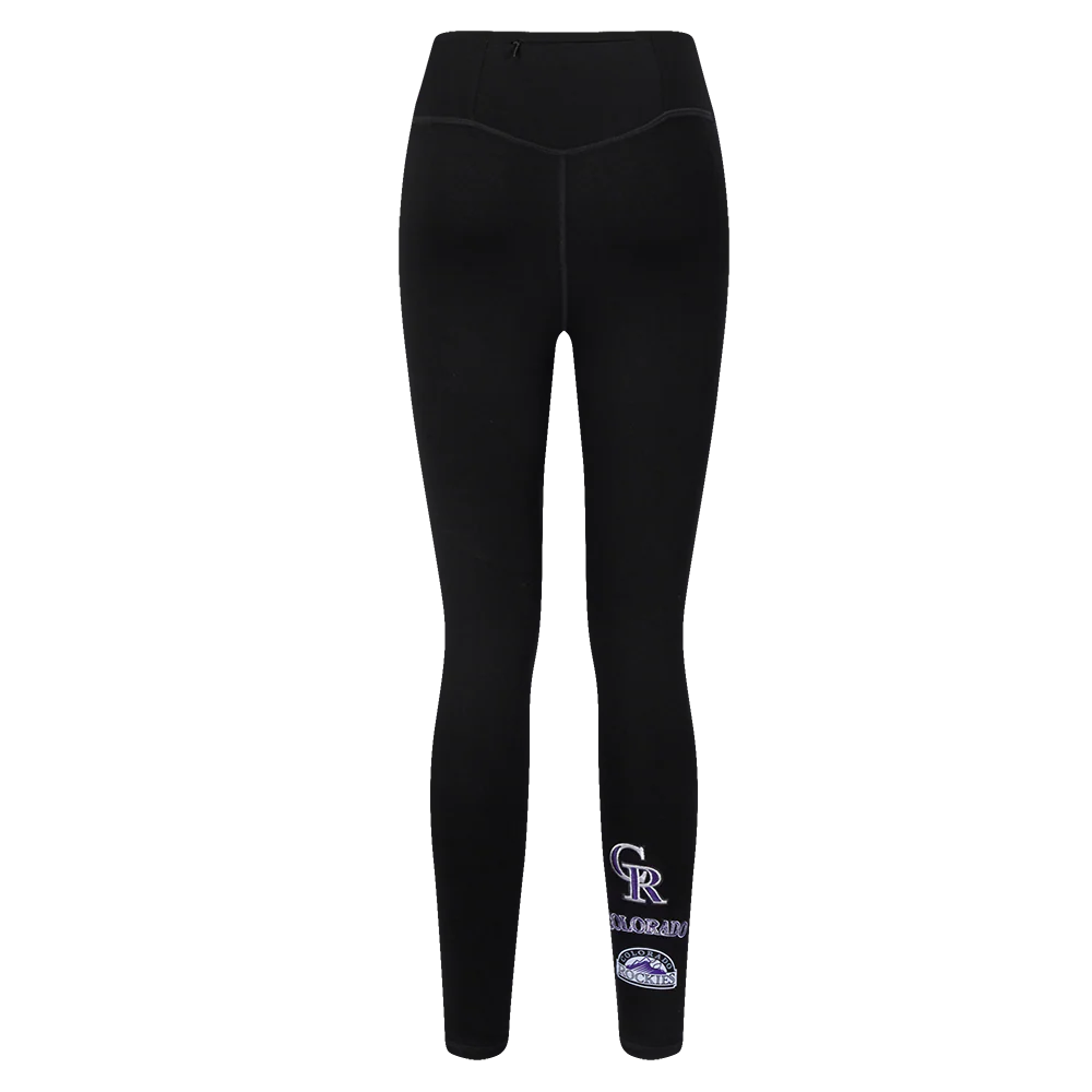 MLB COLORADO ROCKIES RETRO CLASSIC WOMEN'S JERSEY LEGGIN (BLACK) - Image 4