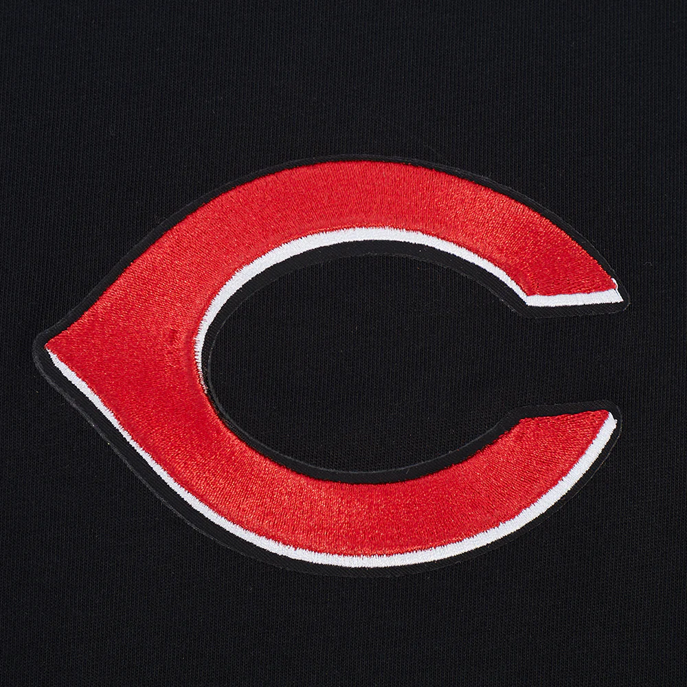 MLB CINCINNATI REDS LIVING LARGE MEN'S DROP SHOULDER LS TEE (BLACK) - Image 6