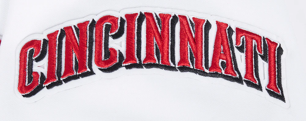MLB CINCINNATI REDS CLASSIC CHENILLE MEN'S FULL ZIP HOODIE (WHITE) - Image 8