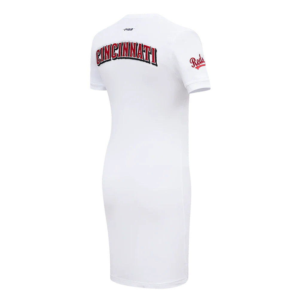 MLB CINCINNATI REDS CLASSIC WOMEN'S BODYCON DRESS (WHITE) - Image 4
