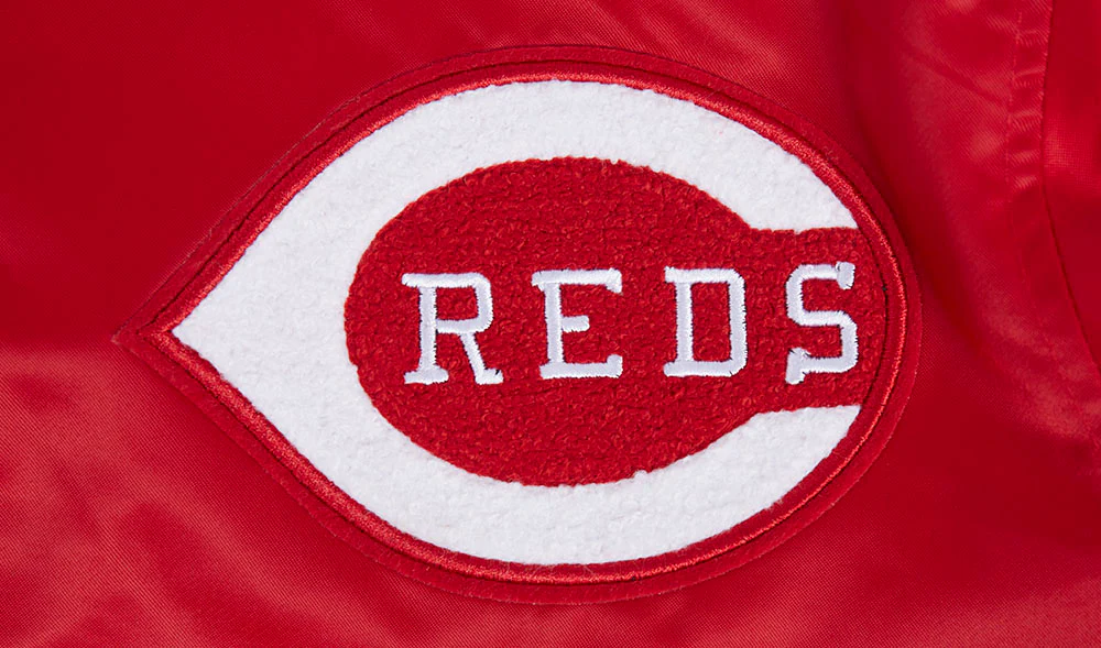 MLB CINCINNATI REDS RETRO CLASSIC WOMEN'S RIB SATIN JACKET (RED) - Image 5