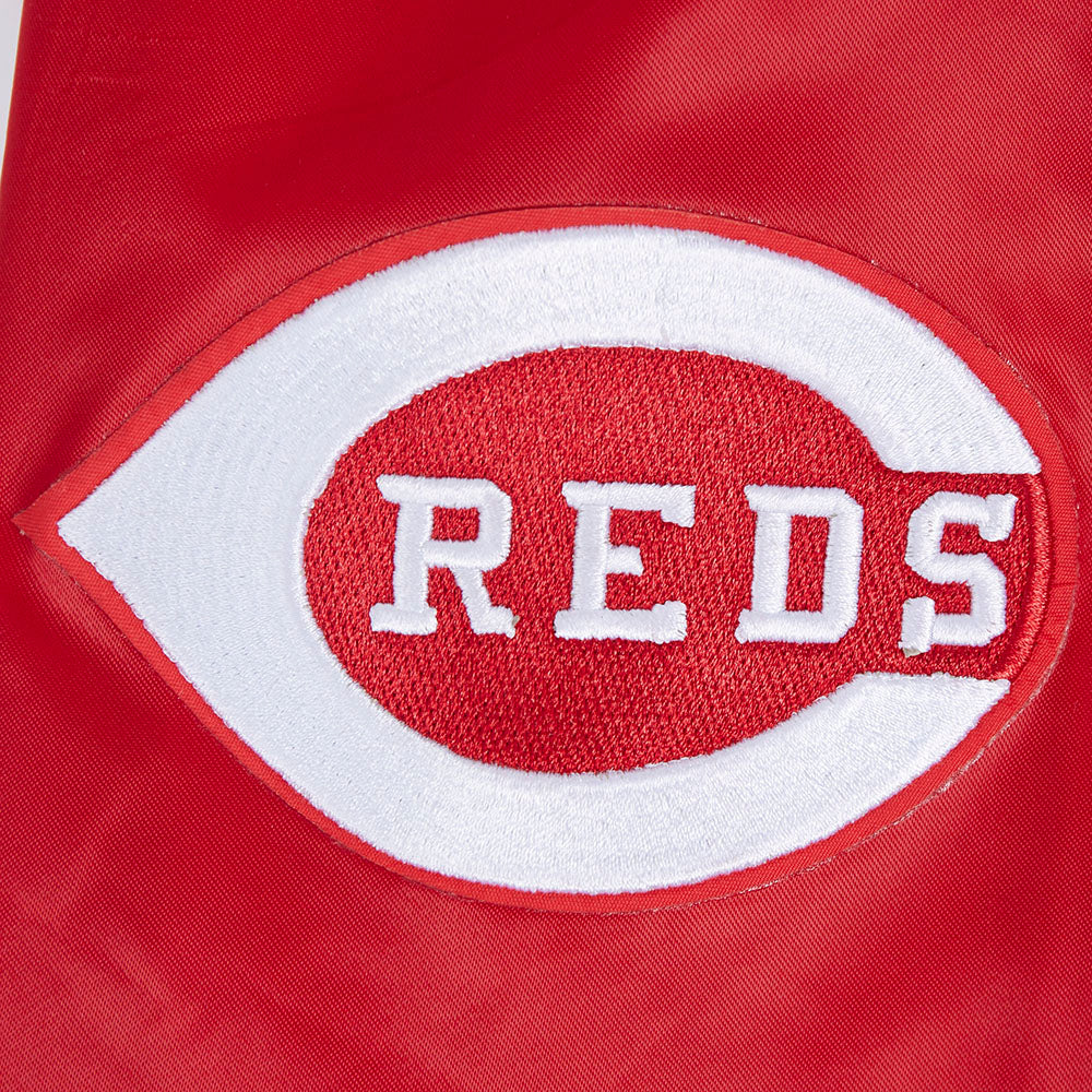 MLB CINCINNATI REDS RETRO CLASSIC WOMEN'S RIB SATIN JACKET (RED) - Image 8