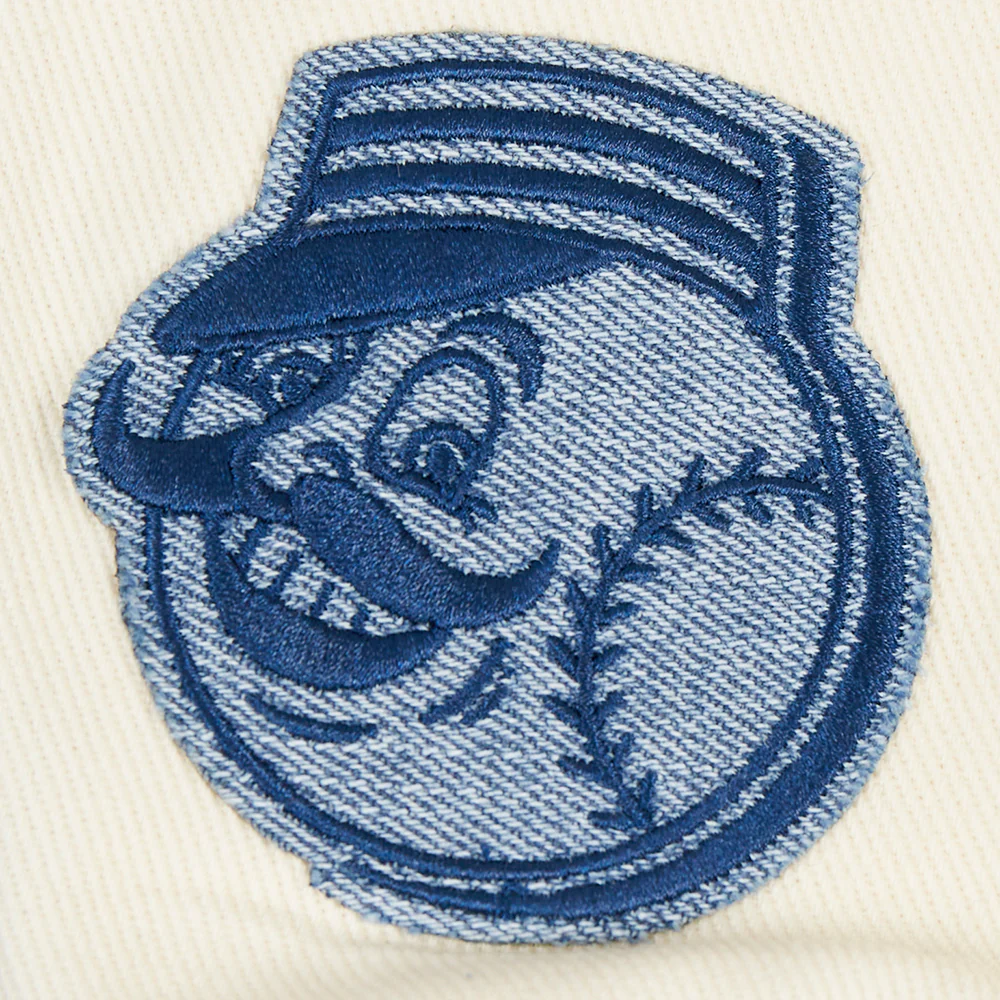 MLB CINCINNATI REDS VARSITY BLUES WOMEN'S DENIM VARSITY JACKET (DENIM/LINEN) - Image 6
