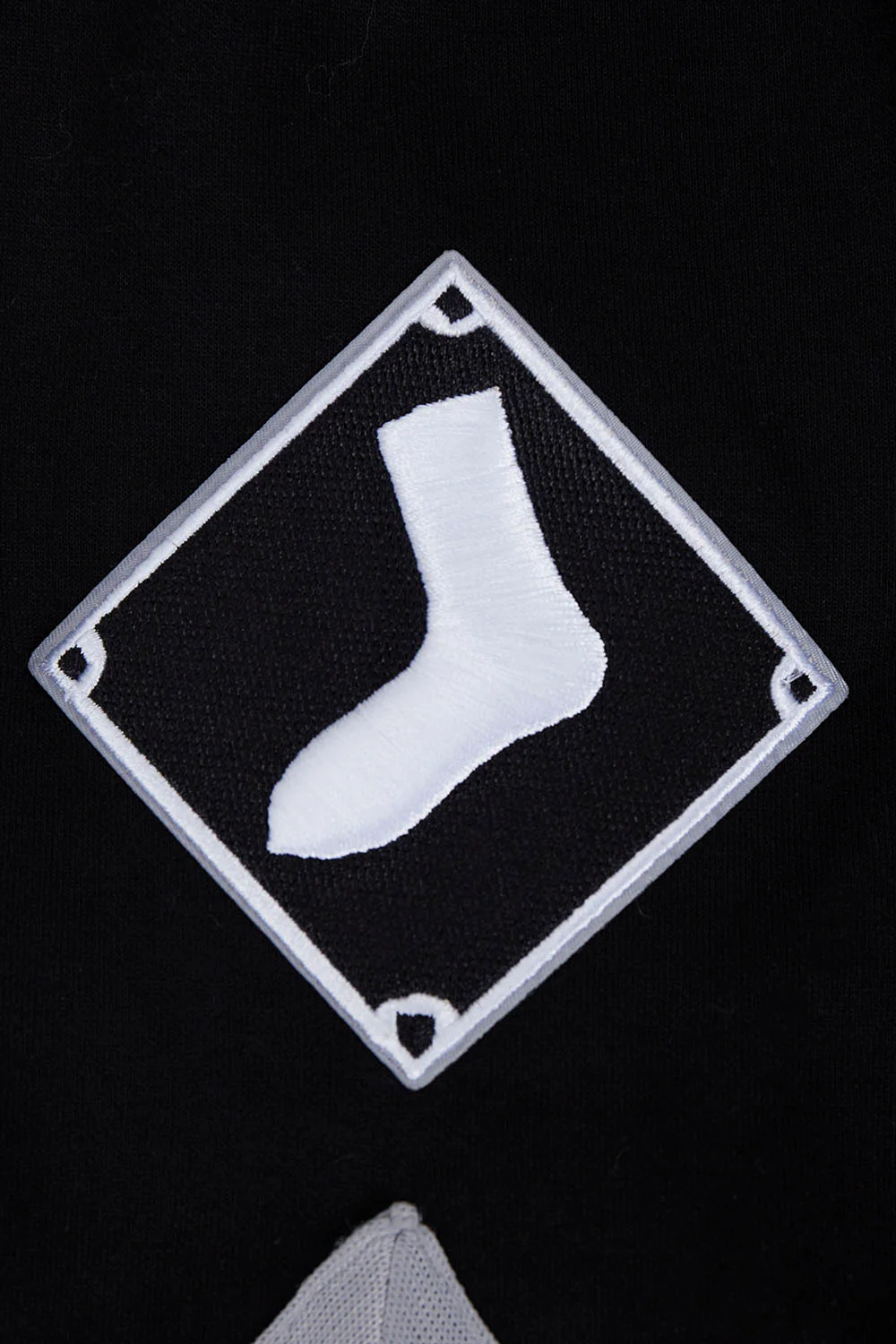 MLB CHICAGO WHITE SOX CLASSIC MEN'S WARM UP JACKET (BLACK/GRAY) - Image 6