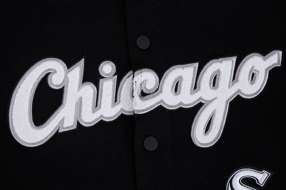 MLB CHICAGO WHITE SOX CLASSIC MEN'S WARM UP JACKET (BLACK/GRAY) - Image 9
